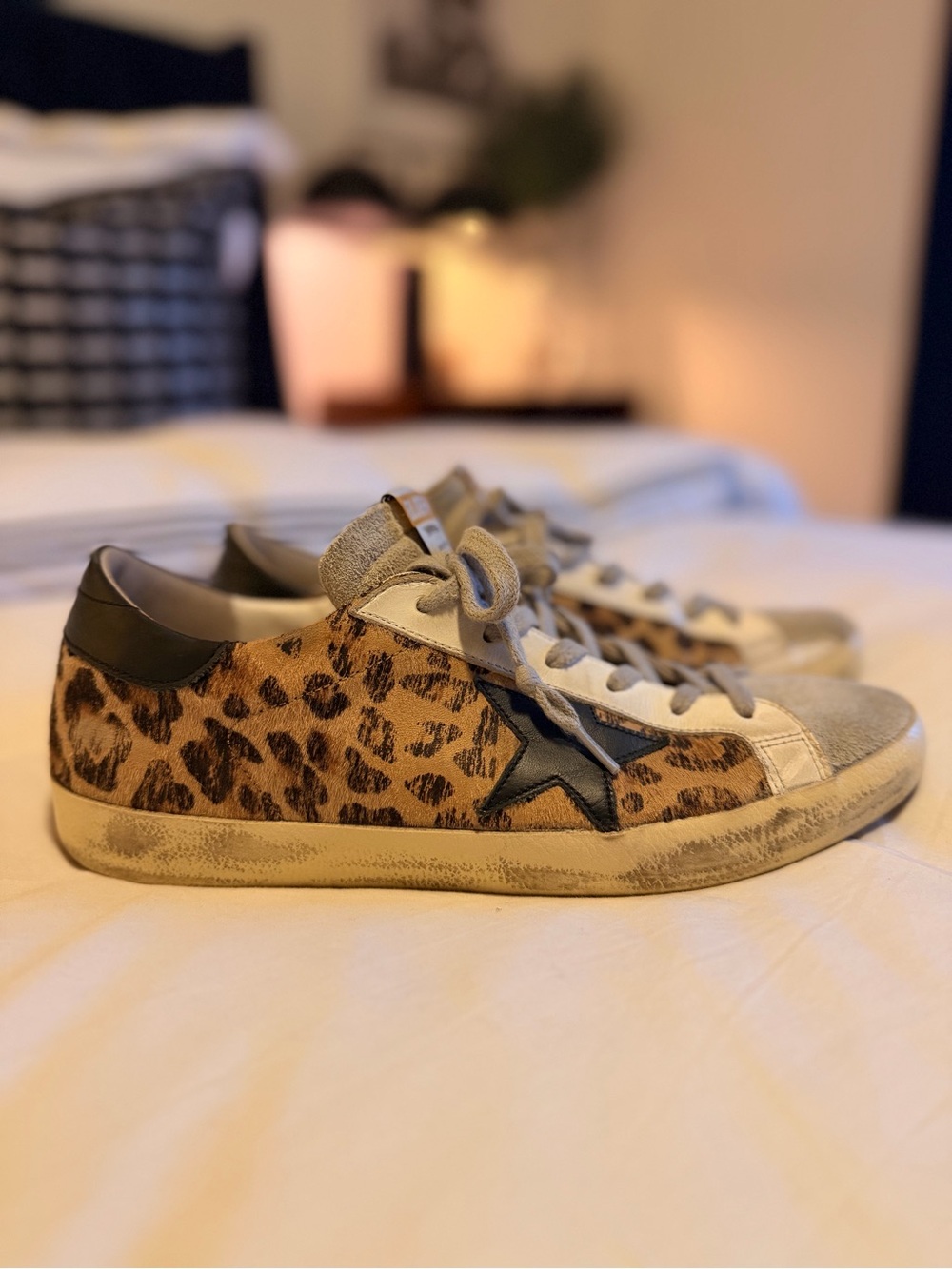 GOLDEN GOOSE Women's Super-Star in leopard print leather - Picture 5 of 13